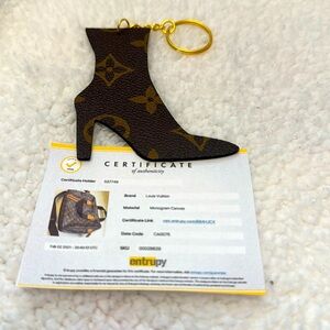 LV Upcycled Boot Keychain with COA